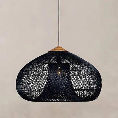 Elegant Handmade Rattan Japandi Pendant Light