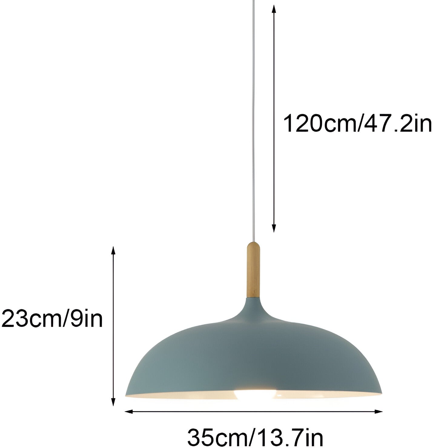 Nordic Style Wood Iron Art Pendant Light