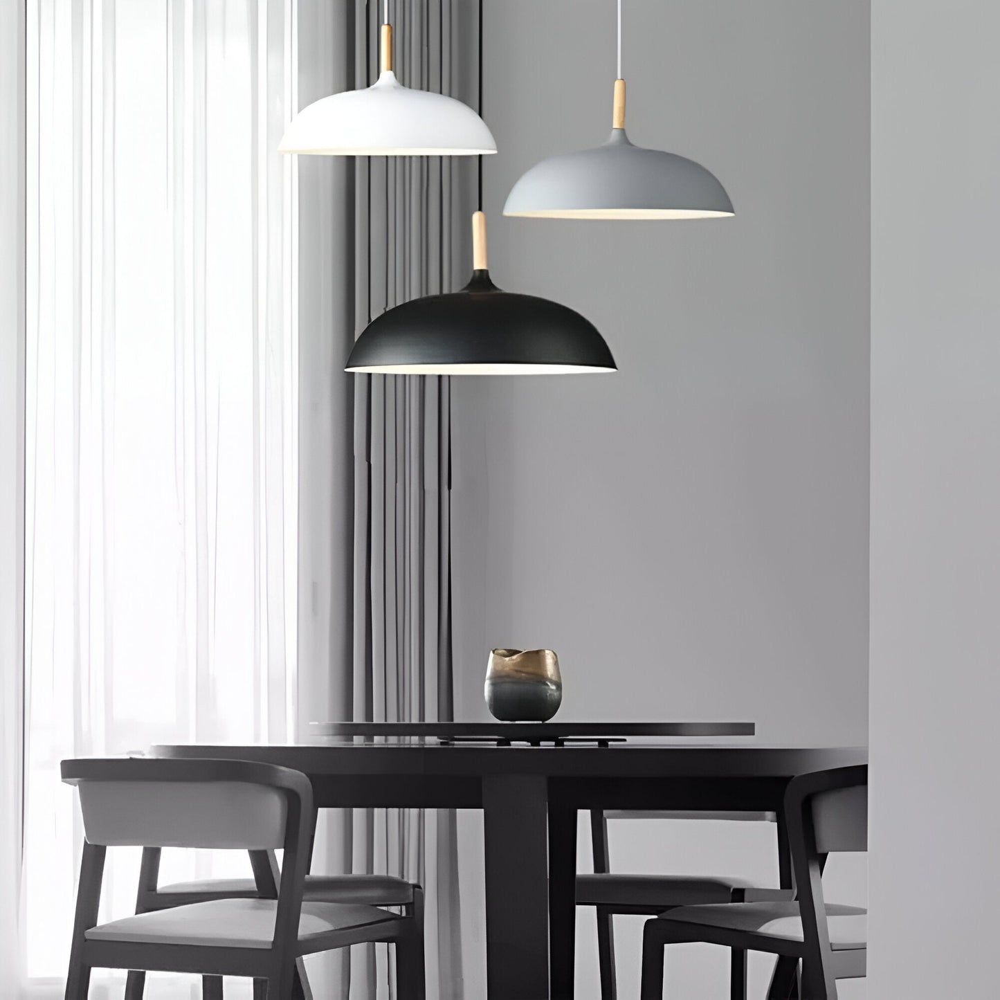 Nordic Style Wood Iron Art Pendant Light