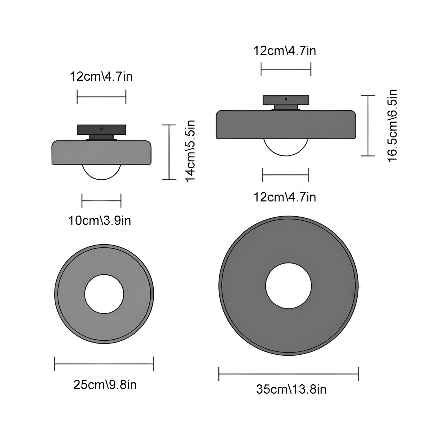 Nordic Glass Olive Disc Wall and Ceiling Light