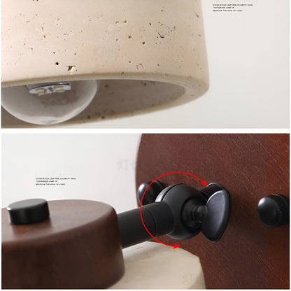 Study Reading Minimalist Travertine Stone Wall Light