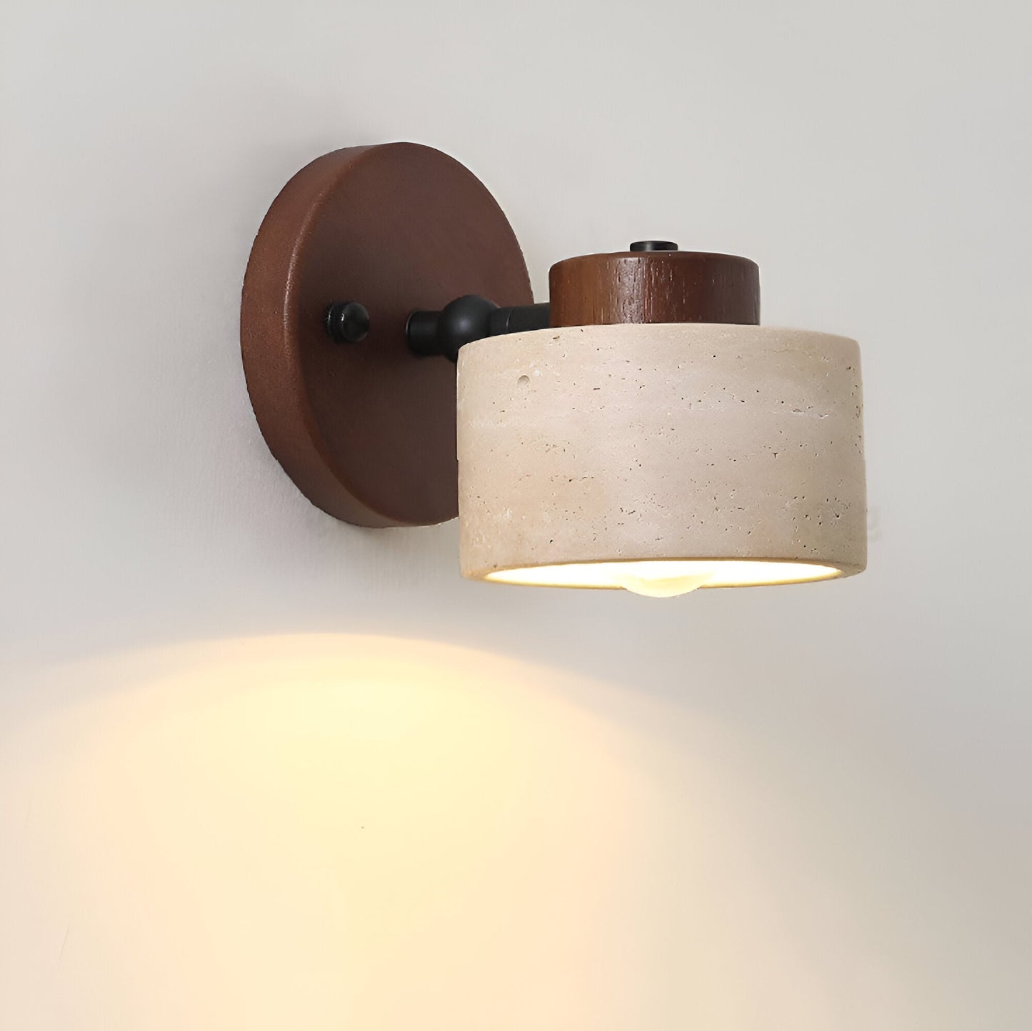 Study Reading Minimalist Travertine Stone Wall Light