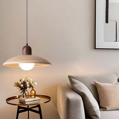 Japanese Style Wabi-Sabi Walnut Pendant Light