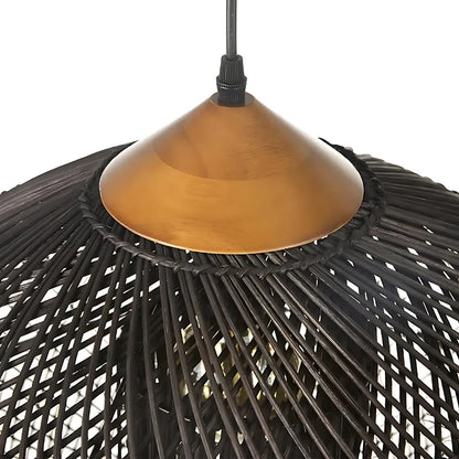 Elegant Handmade Rattan Japandi Pendant Light