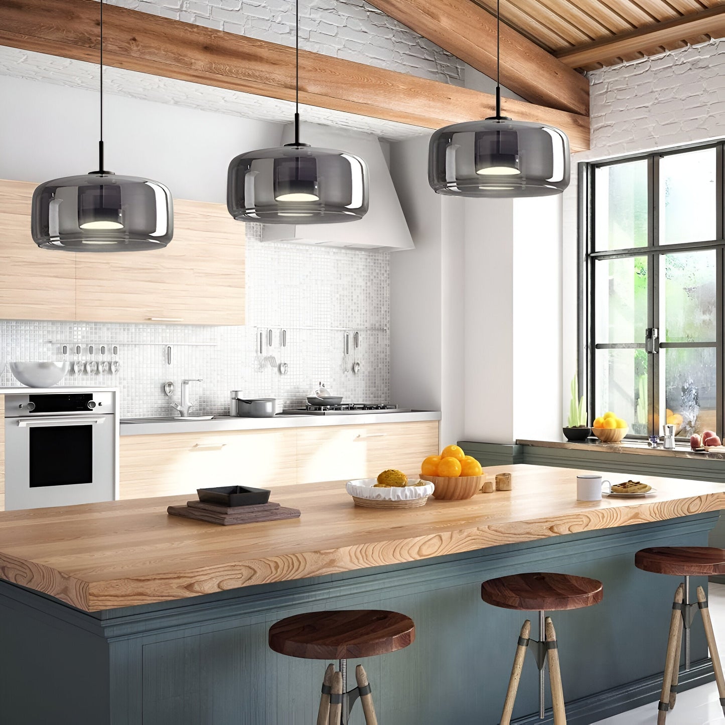 Retro Hailie Modern Glass LED Pendant Light
