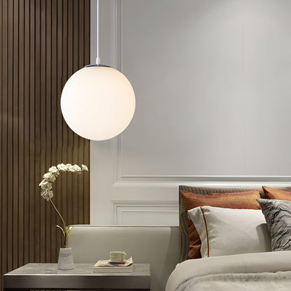 Nordic Globe Milky Glass Pendant Light