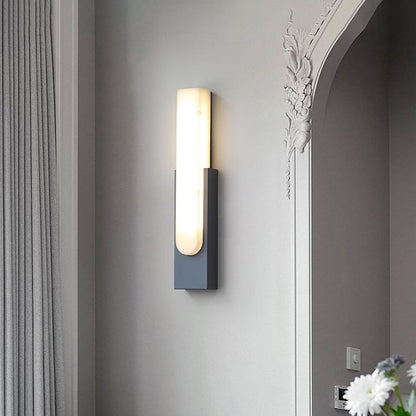 Agatha Modern Artificial Alabaster Minimalist Wall Light