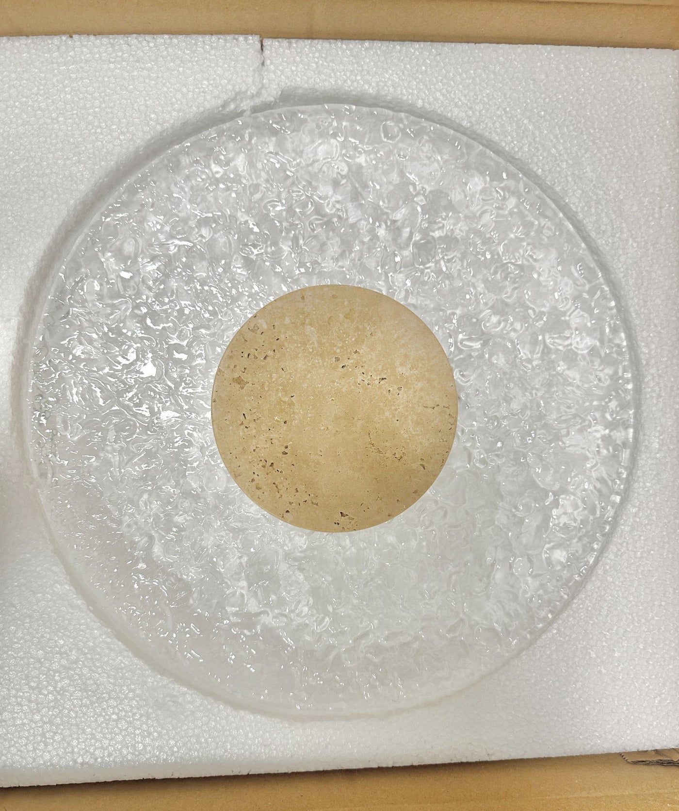 Acrylic Travertine Creative Wall Light real product photo 1