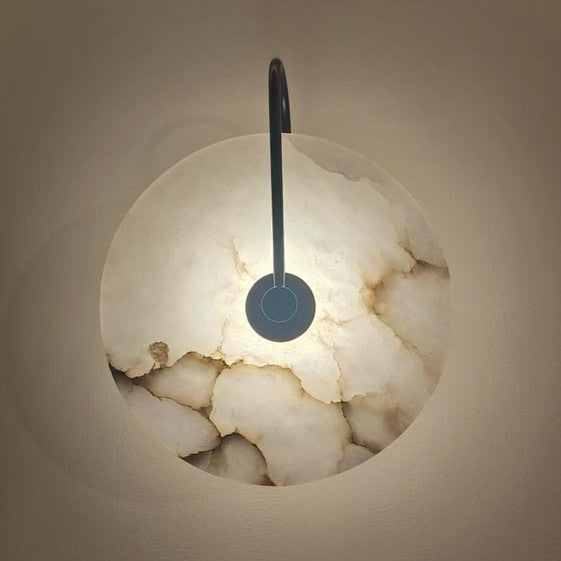 Moonshade Natural Marble Alabaster Minimalist Wall Light