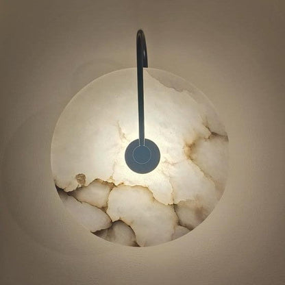 Moonshade Natural Marble Alabaster Minimalist Wall Light