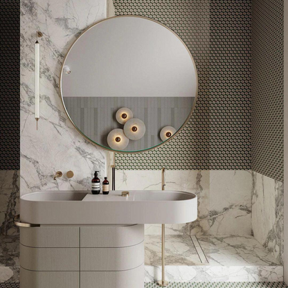 Nordic Alabaster Round LED Wall Light