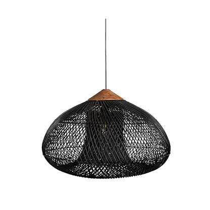 Elegant Handmade Rattan Japandi Pendant Light