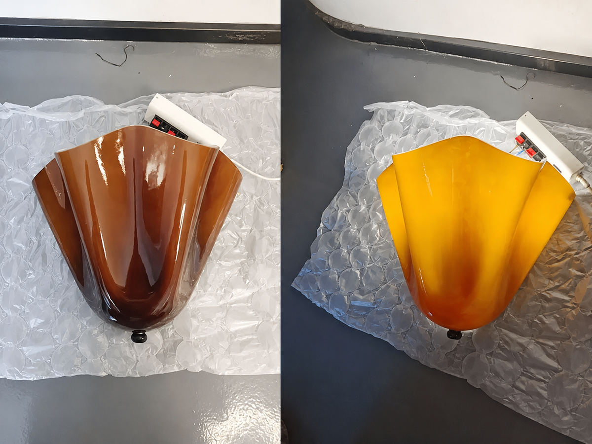 Retro Glass Shell Wall Light real product photo 4