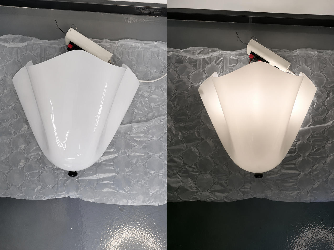 Retro Glass Shell Wall Light real product photo 2