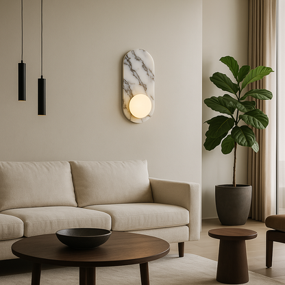 French Light Marble Luxury Minimalist Wall Light