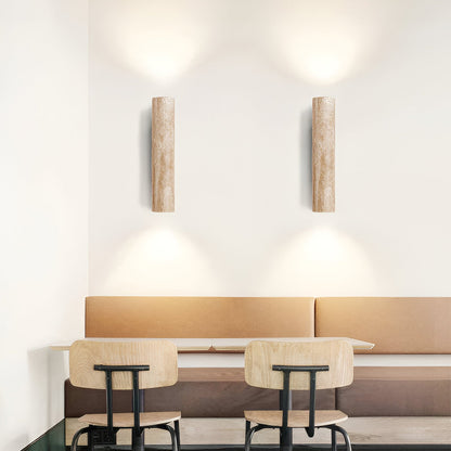 Japandi Tube Travertine Minimalist Wall Light