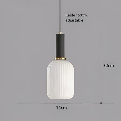 Nordic Colorful Glass Retro Pendant Light