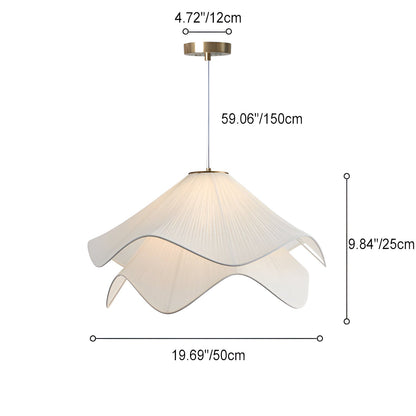 Radiance of Serenity Fabric Japandi Pendant Light