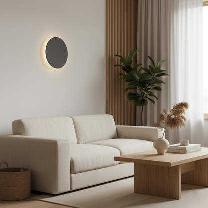 Lubrel — Modern Nordic Round Aluminum Minimalist LED Wall Light — minimalist lighting