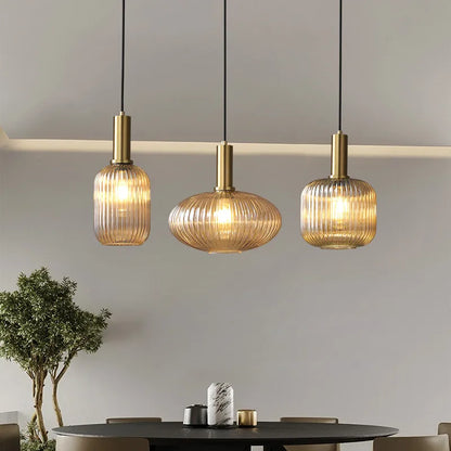 Nordic Colorful Glass Retro Pendant Light
