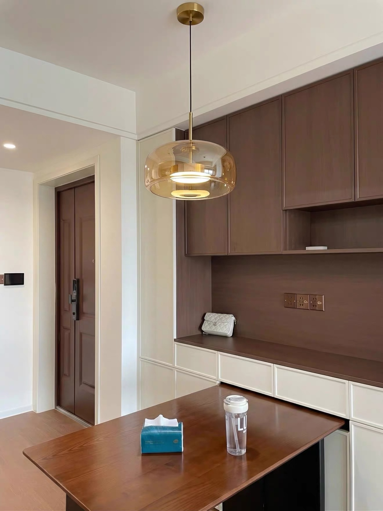 Retro Hailie Modern Glass LED Pendant Light real product photo 5