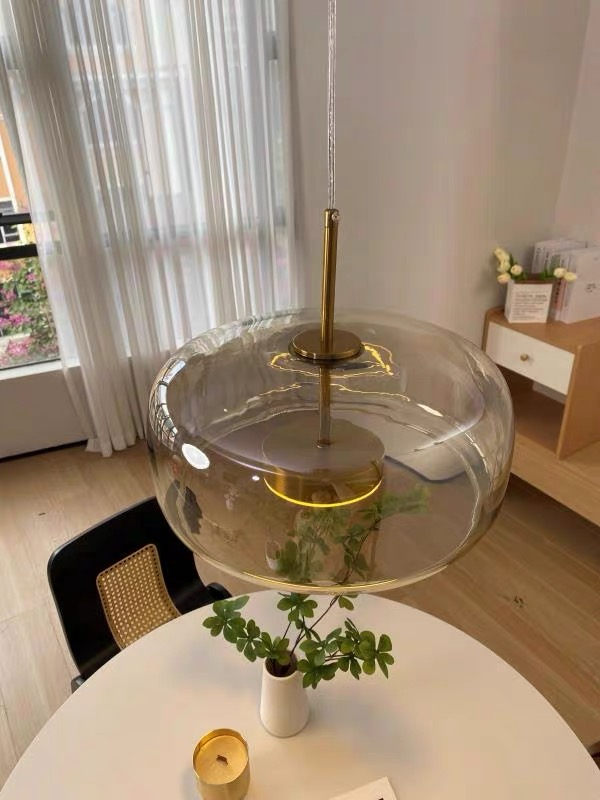 Retro Hailie Modern Glass LED Pendant Light real product photo 7