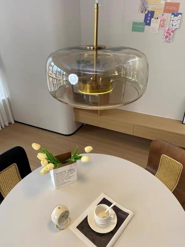 Retro Hailie Modern Glass LED Pendant Light real product photo 8