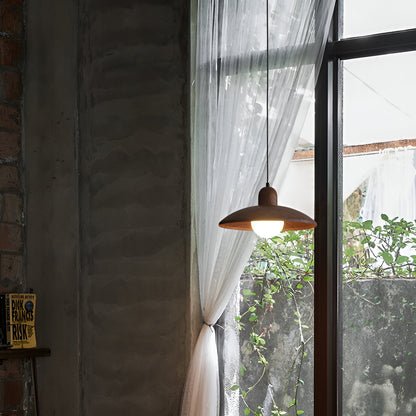Japanese Style Wabi-Sabi Walnut Pendant Light