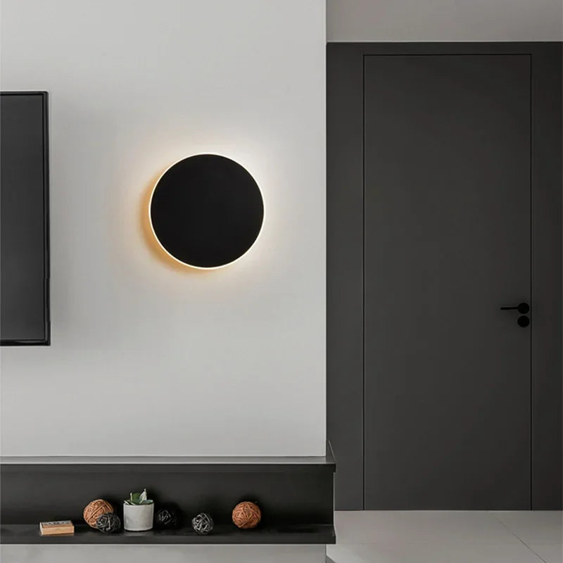Lubrel — Modern Nordic Round Aluminum Minimalist LED Wall Light — minimalist lighting