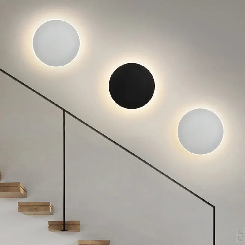 Lubrel — Modern Nordic Round Aluminum Minimalist LED Wall Light — minimalist lighting