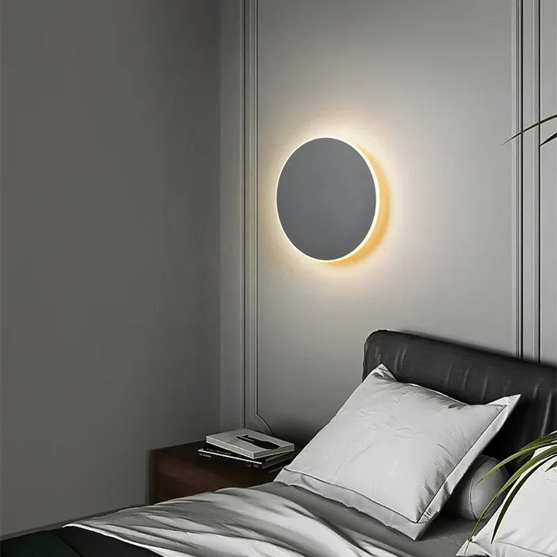Lubrel — Modern Nordic Round Aluminum Minimalist LED Wall Light — minimalist lighting