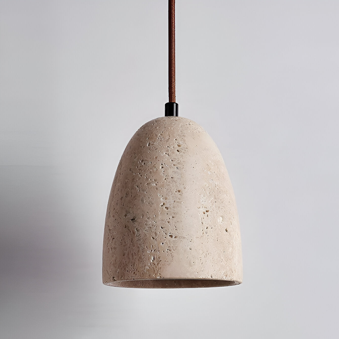 Retro Yellow Travertine Grace Bell Pendant Light