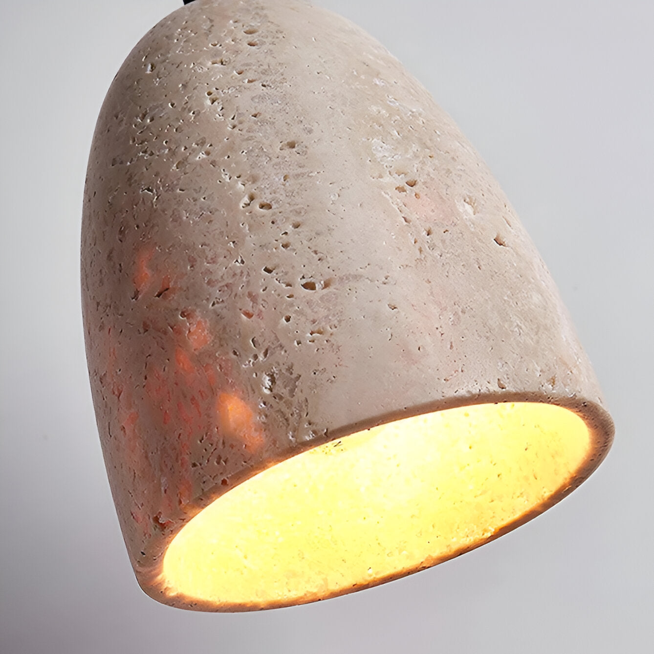 Retro Yellow Travertine Grace Bell Pendant Light