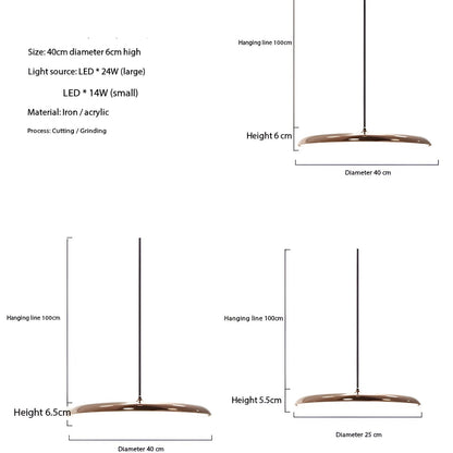 Nordic Modern Flying Saucer Pendant Light