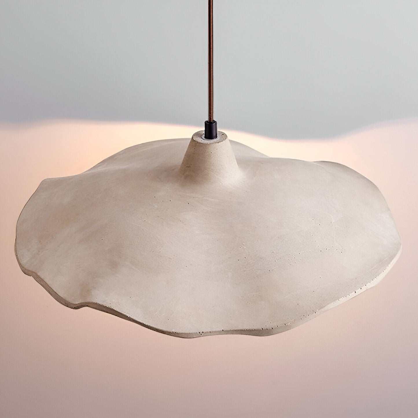 Nordic Wabi-Sabi Flower-Shaped Cement Pendant Light — Lubrel minimalist lighting
