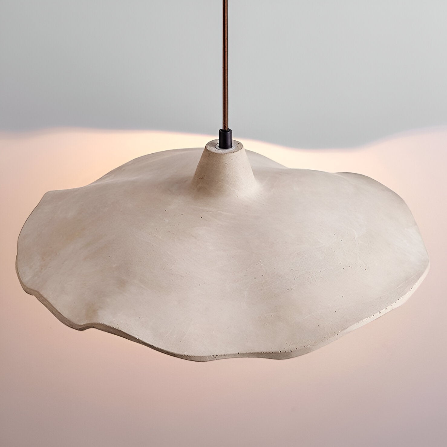 Nordic Wabi-Sabi Flower-Shaped Cement Pendant Light — Lubrel minimalist lighting