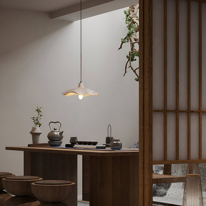 Nordic Wabi-Sabi Flower-Shaped Cement Pendant Light — Lubrel minimalist lighting