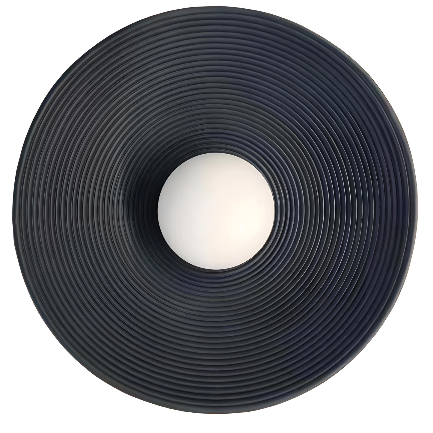 Retro Ceramic Style Resin Round Japandi LED Wall Light