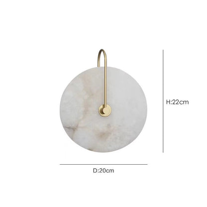 Moonshade Natural Marble Alabaster Minimalist Wall Light