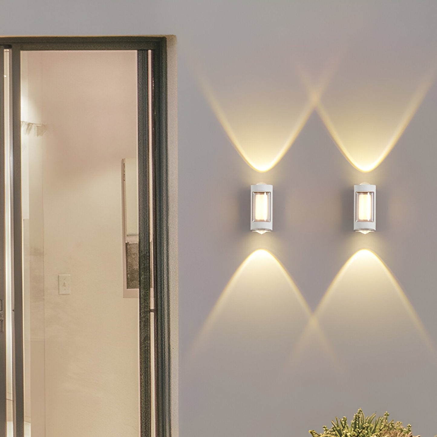 Nordic Up Down Acrylic Waterproof Minimalist Outdoor Wall Light