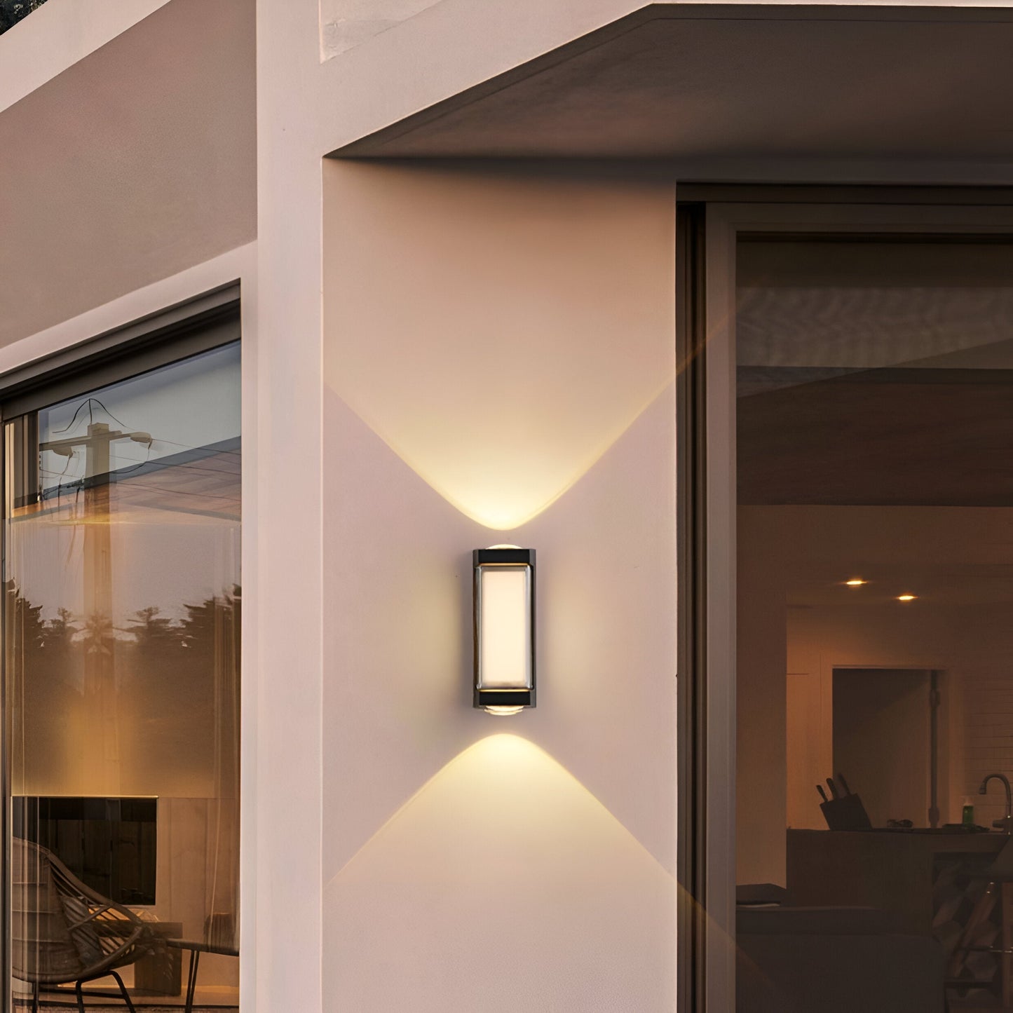 Nordic Up Down Acrylic Waterproof Minimalist Outdoor Wall Light