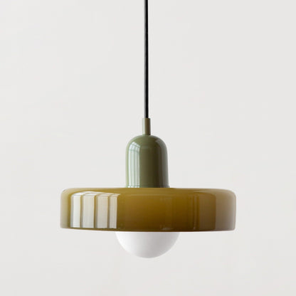 Luminous Halo Modern Glass Pendant Light — Lubrel minimalist lighting