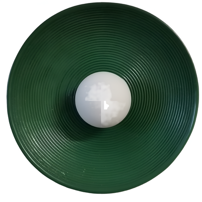 Retro Ceramic Style Resin Round Japandi LED Wall Light