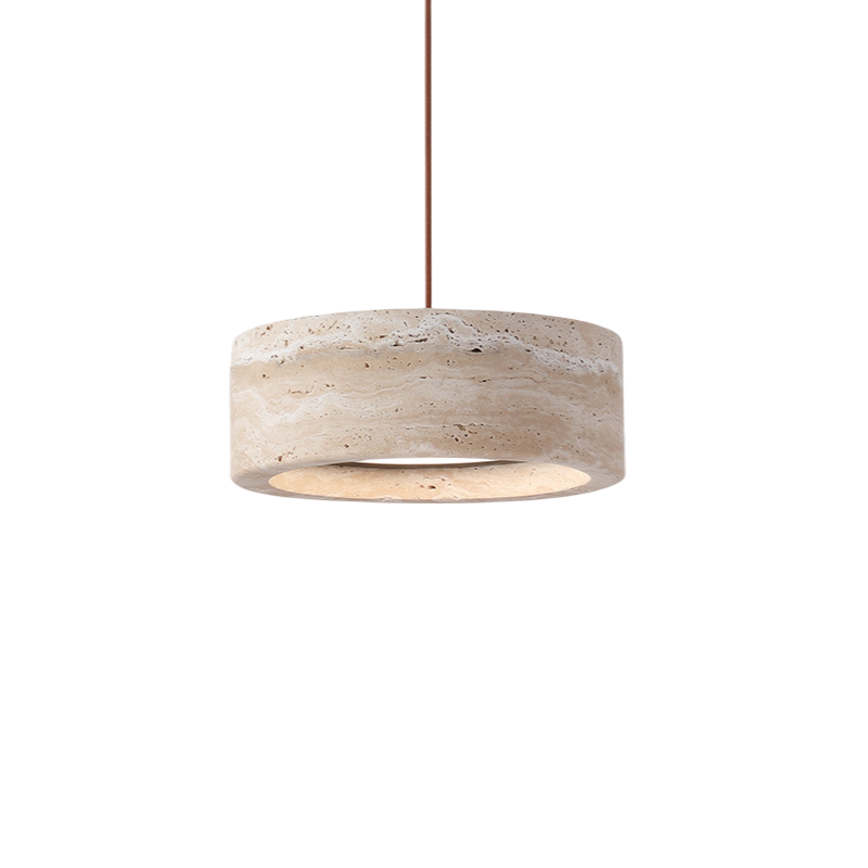 Wabi Sabi Style Travertine Stone Pendant Light