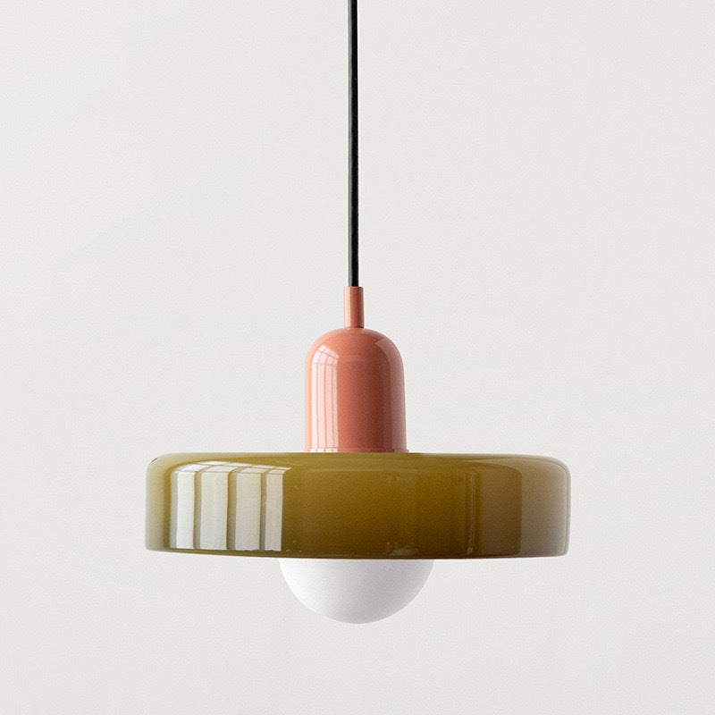 Luminous Halo Modern Glass Pendant Light — Lubrel minimalist lighting