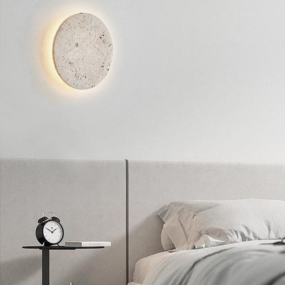 Travertine Stone Round Wall Light