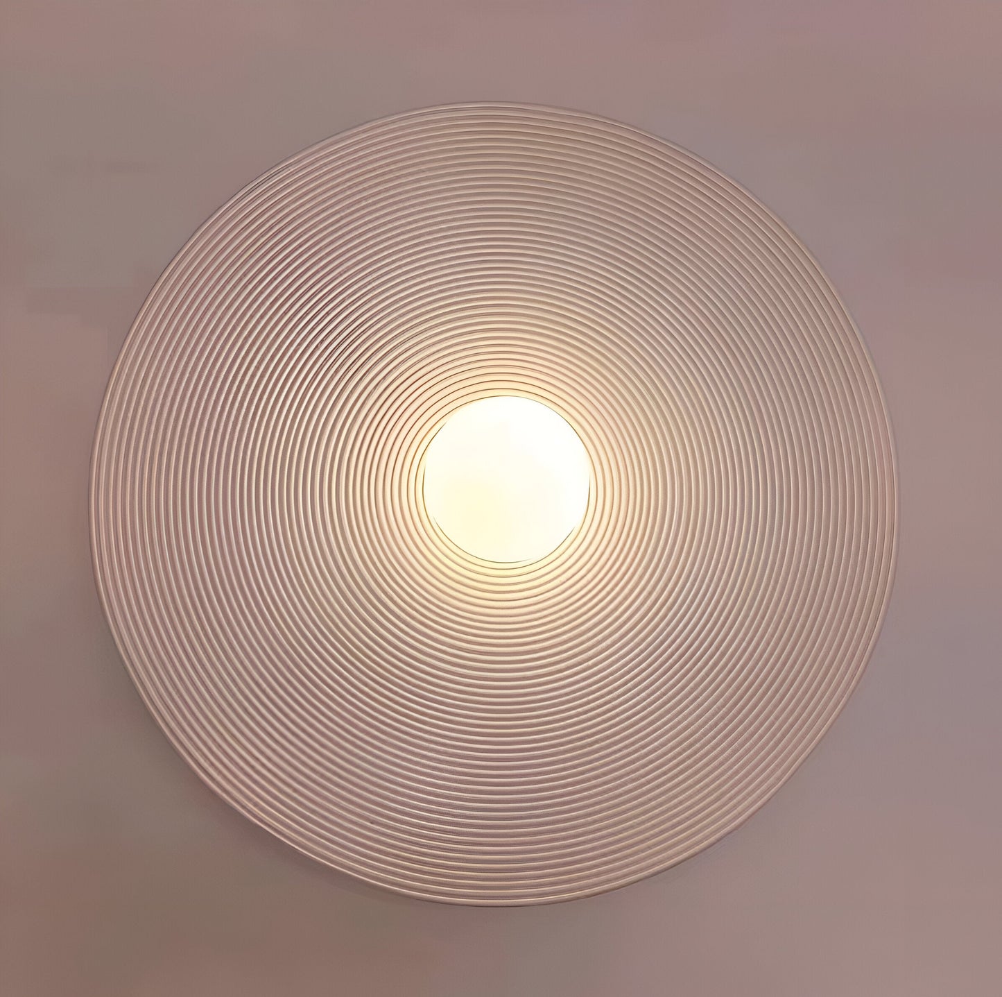 Retro Ceramic Style Resin Round Japandi LED Wall Light