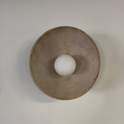 Retro Ceramic Style Resin Round Japandi LED Wall Light