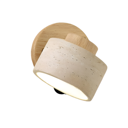 Study Reading Minimalist Travertine Stone Wall Light