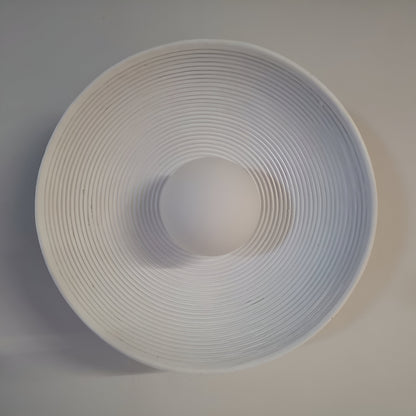 Retro Ceramic Style Resin Round Japandi LED Wall Light